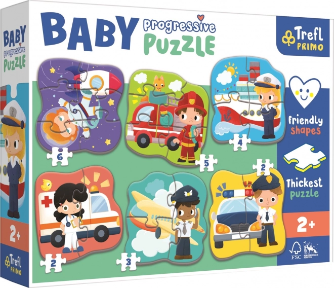 Baby puzzle Povolání a vozidla