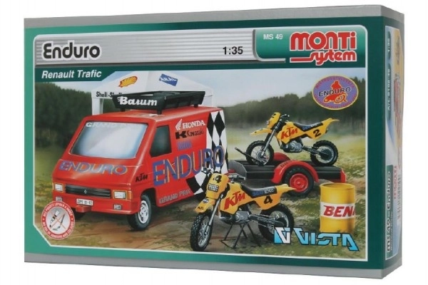 Stavebnice Monti System MS 49 Enduro Renault Trafic 1:48 v krabici 22x15x6cm