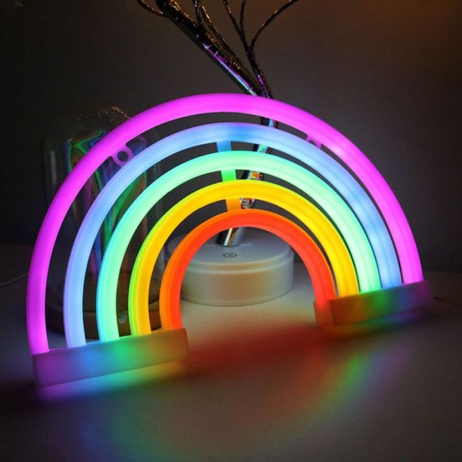 Dekorativní neonová duhová LED lampa