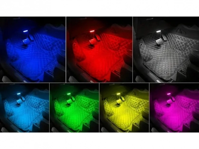 Bezdrátové RGB LED osvětlení do interiéru auta