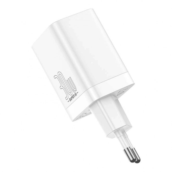 Rychlonabíječka Baseus Super Si Pro USB + USB-C 30 W (bílá)