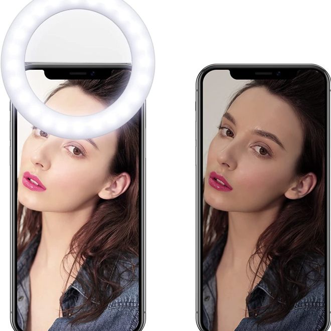 USB selfie kruhové světlo na mobilní telefon