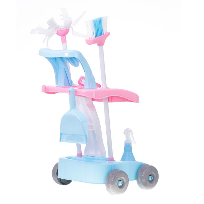 Dětský úklidový vozík s robotickým vysavačem