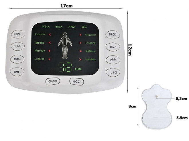 Svalový nerv ems tens elektrostimulátor klapky