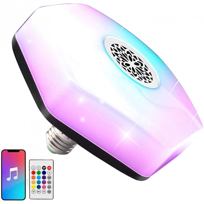 LED žárovka RGB Bluetooth s reproduktorem, dálkový ovládač