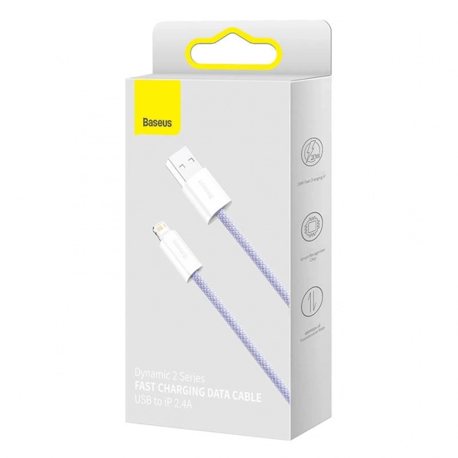 Kabel USB pro Lightning Baseus řady Dynamic 2, 2,4 A, 1 m (fialový)