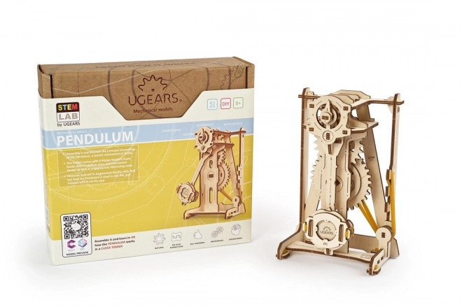 Ugears 3D puzzle - Kyvadlo metronom 92 dílků