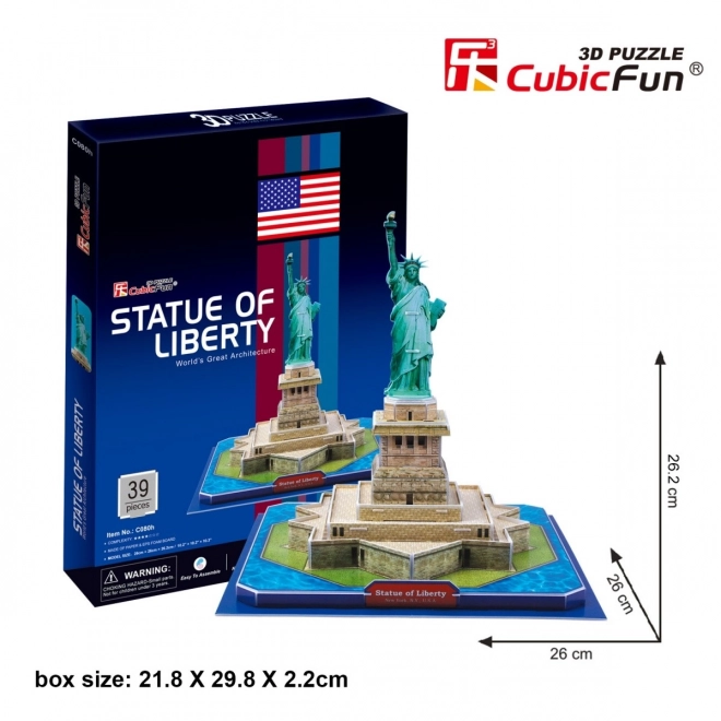 3D puzzle Socha Svobody od CubicFun