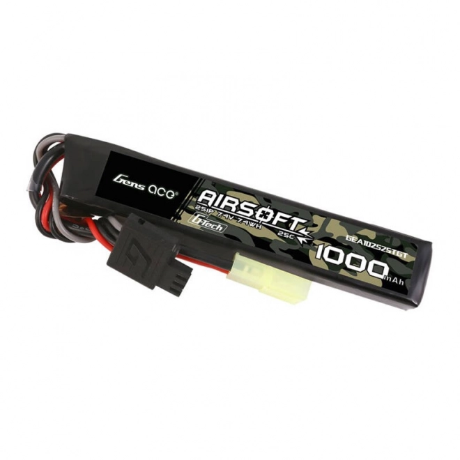 Gens ace G-Tech 25C 1000mAh 2S1P 7,4V Airsoft Gun Lipo baterie s mini Tamiya konektorem