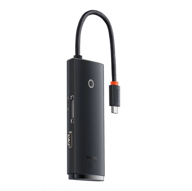 Baseus Lite Series Hub 6w1 USB-C na 2x USB 3.0 + USB-C + HDMI + SD/TF (černý)