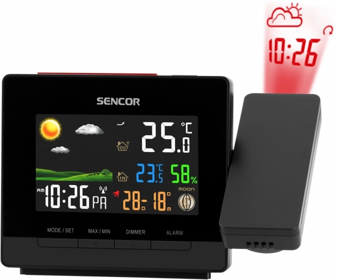 Meteostanice s projektorem SWS 5400 s budíkem