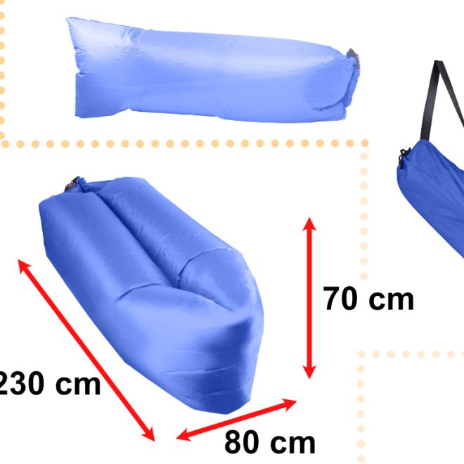 Nafukovací lehátko Lazy Bag – Modré