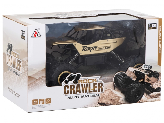 RC auto Rock Crawler 1:12 4WD METAL zlatý