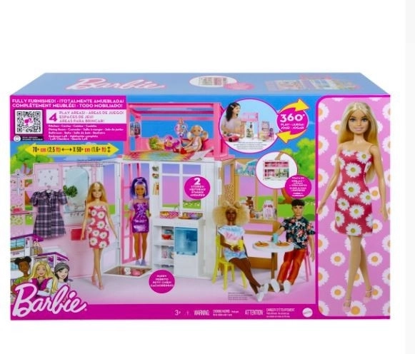 Barbie Prázdninový dům s panenkou