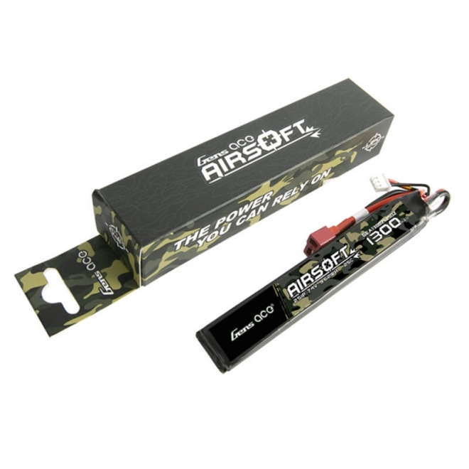 Gens ace 25C 1300mAh 2S1P 7,4V sedlo Airsoft Gun Lipo baterie s T konektorem