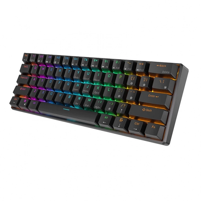 Mechanická klávesnice Royal Kludge RK61 RGB, červené spínače (černá)