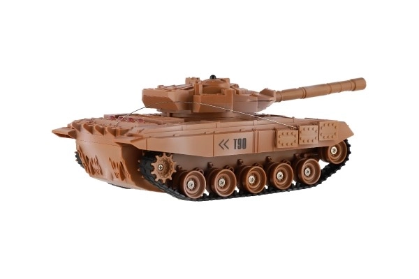 RC tank na dálkové ovládání se zvukem a světlem - 2 kusy