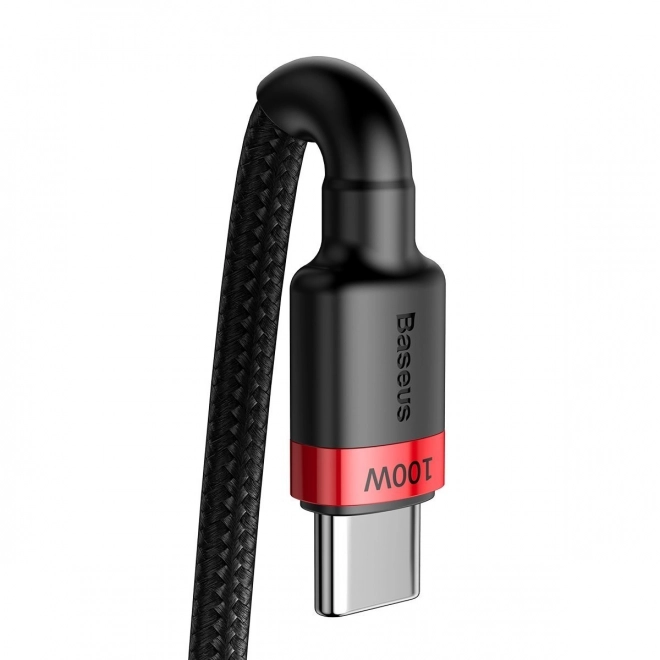 Baseus Cafule PD2.0 100W bleskové nabíjení USB pro kabel typu C (20V 5A)2m - červený černý