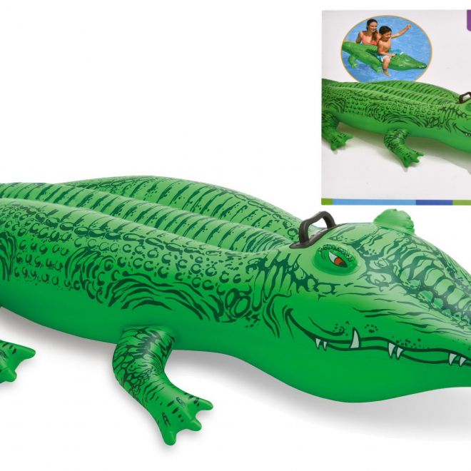 Nafukovací krokodýl s úchytem 168 x 86 cm