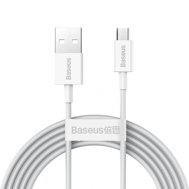 Kabel Baseus Superior Series USB na micro USB, 2A, 2 m (bílý)