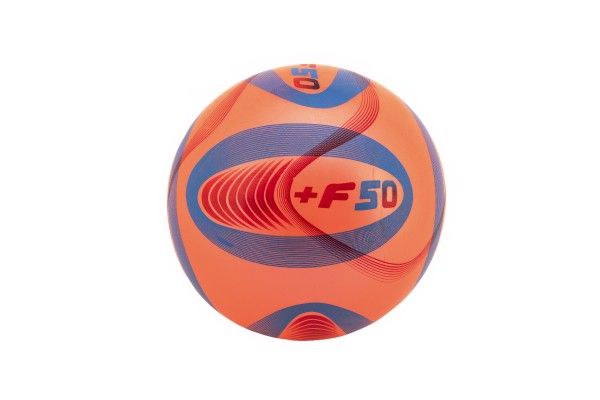 Míč barevný nenafouknutý guma 23cm mix barev v síťce – Oranžový F50