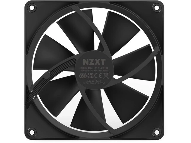 F140 RGB 140mm ventilátor černý