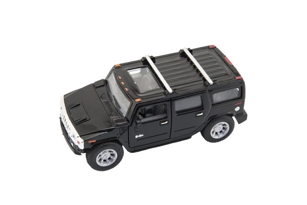 Auto Kinsmart Hummer H2 SUV kov/plast 12cm na zpětné natažení 4 barvy