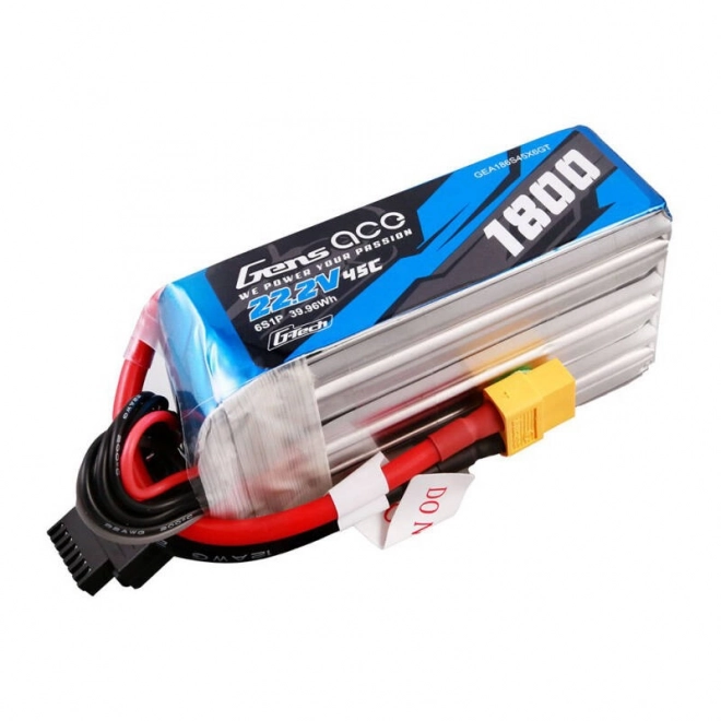 Gens ace G-Tech 1800mAh 22,2V 45C 6S1P Lipo Battery Pack s XT60 konektorem