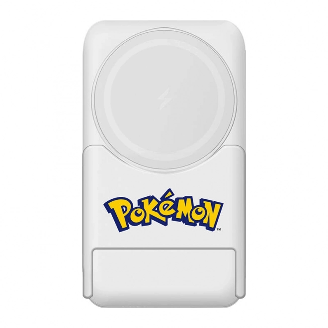 Indukční powerbanka OTL 5000 mAh, USB-C 15W, Pokemon Pokeball se stojánkem (červenobílá).