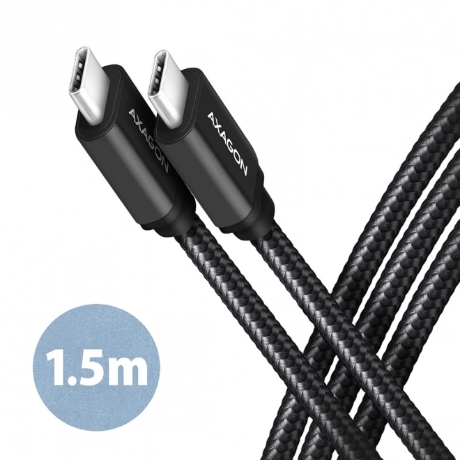 BUCM3-CM15AB USB-C - Kabel USB-C, 1,5 m, PD 60W, 3A, ALU, opletený, černý