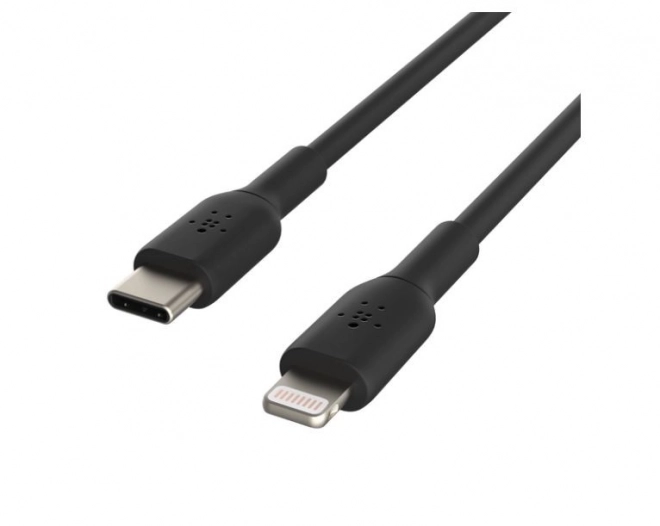 PVC kabel USB-C na Lightning 1 m černý