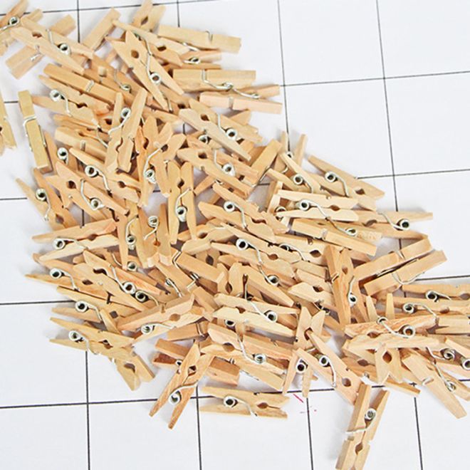 Mini dřevěné kolíčky na prádlo 2,5 cm 100 kusů
