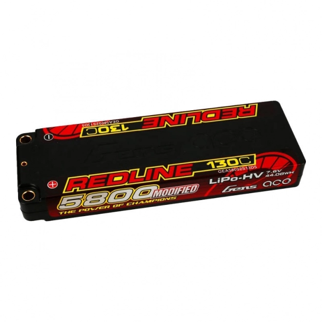 Gens ace Redline Series 5800mAh 7.6V 130C 2S1P HardCase 56# HV Ultra LCG LiPo baterie