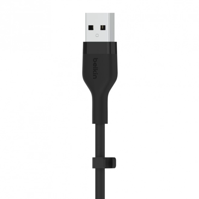 BoostCharge USB-A na USB-C silikonový kabel 2 m, černý