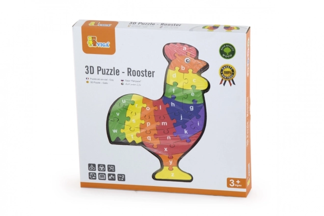 3D Puzzle - Kohout s písmenky