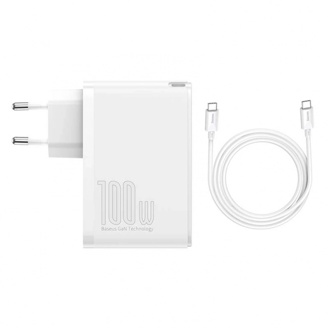 Cestovní nabíječka Baseus GaN2 Pro Quick 2x USB 2x USB-C, 100W, EU (bílá)