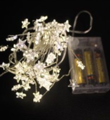 LED teplé bílé hvězdičkové pásky - 2 m, 20 LED