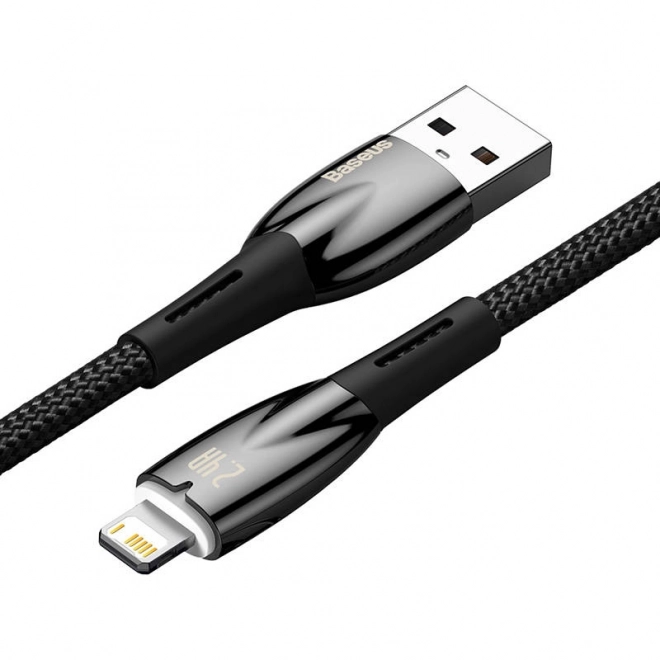 Kabel USB pro Lightning Baseus řady Glimmer, 2,4 A, 1 m (černý)