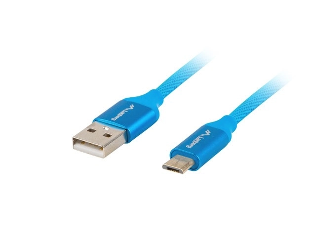 Kabel USB micro BM - AM 2.0 Premium 1,8 m modrý QC 3.0