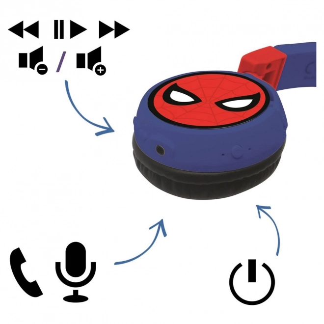 Skládací sluchátka Spider-Man Bluetooth