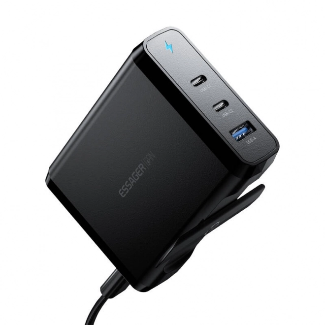 Stolní nabíječka 2xUSB-C 1xUSB-A 140W Essager GaN (černá)