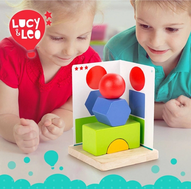 Lucy & Leo Jednoduchá geometrie – dřevěná hra