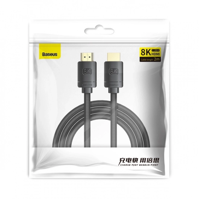 Kabel HDMI 2.1 řady High Definition, 8K 60Hz, 3D, HDR, 48Gbps, 3m (černý)