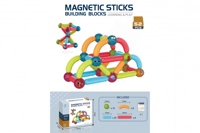 Magnetické stavebnice - sada 52 kusů