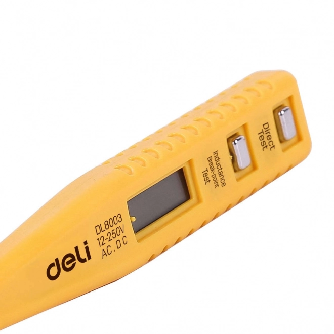 Zkoušečka napětí 12-250V Deli Tools EDL8003 (žlutá)