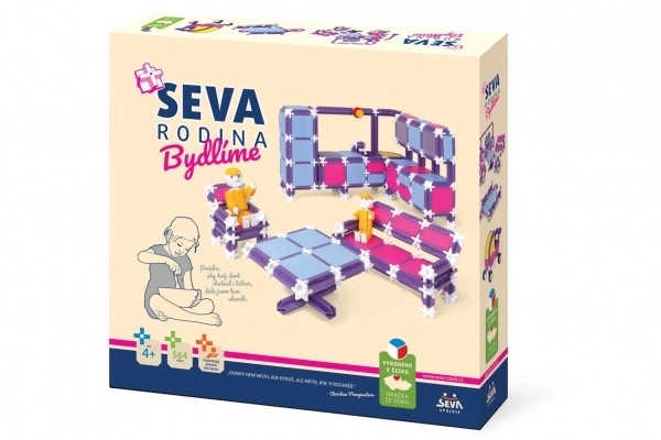 Stavebnice SEVA RODINA Bydlíme plast 564ks v krabici 35x33x7cm