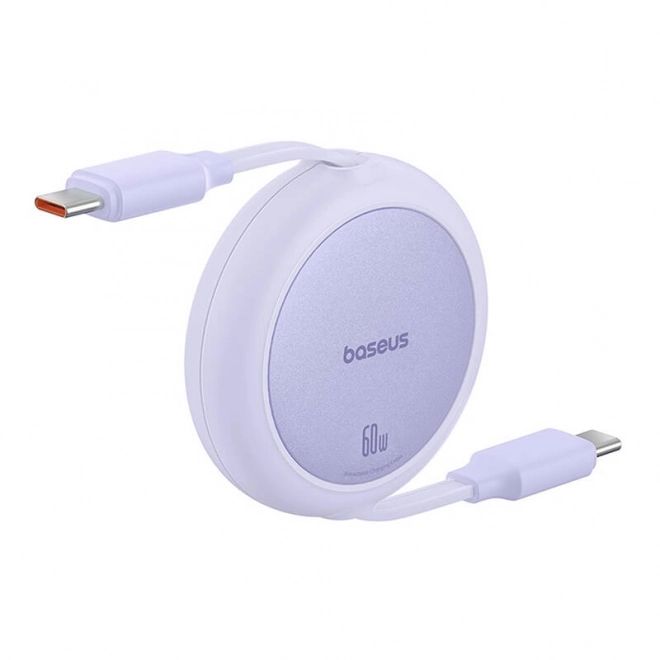 Baseus Free2Pull Mini USB-C na USB-C 60W USB kabel, 1 m (fialový)