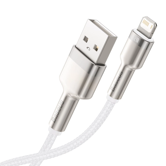 USB kabel pro Lightning Baseus Cafule, 2,4A, 1m (bílý)