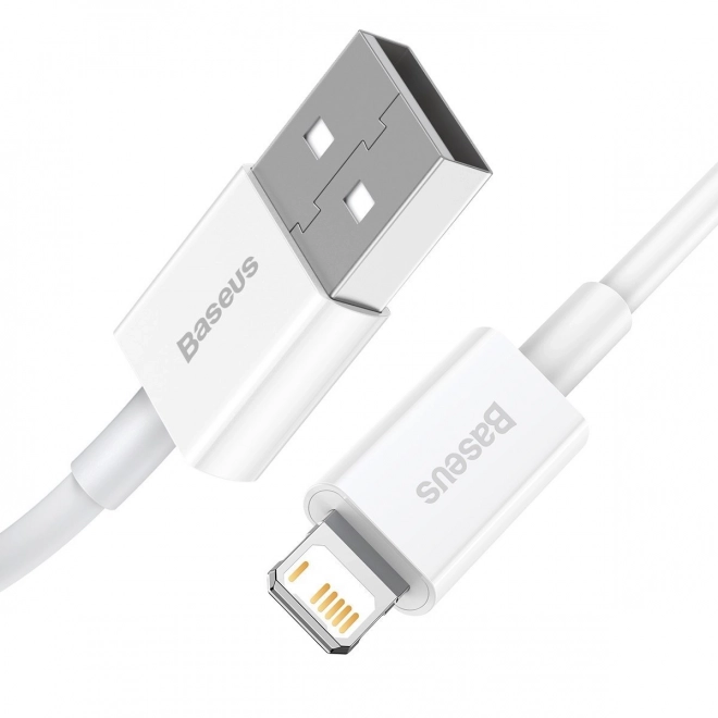 Kabel USB na Lightning řady Baseus Superior, 2,4 A, 1 m (bílý)