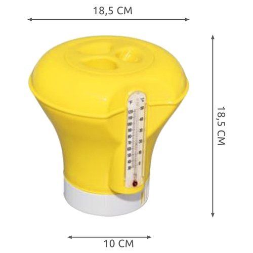Chemický plovák s teploměrem 18,5 cm – Žlutý